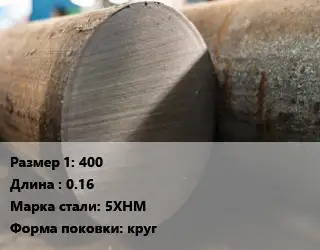 Поковка круглая 400 L=0.16 Сталь: 5ХНМ круг